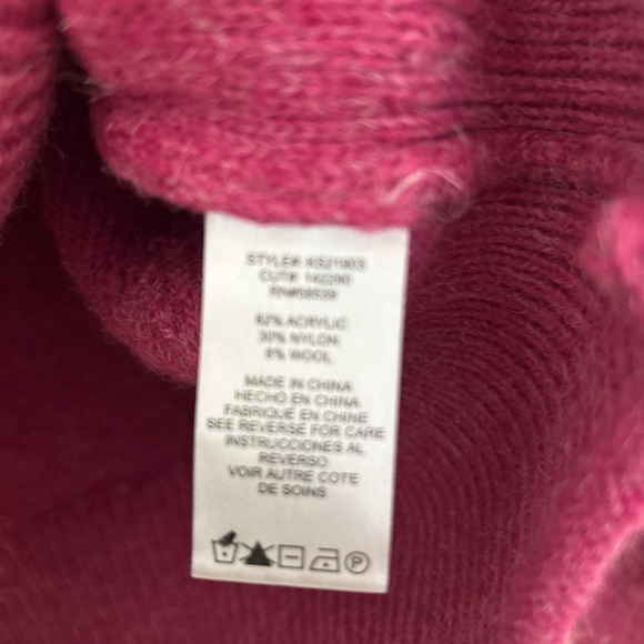 Kut from the Kloth cable mock neck Sweater size, small pink wall blend - Picture 5 of 5